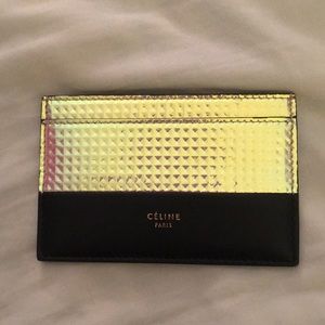 Holographic Celine Card Holder